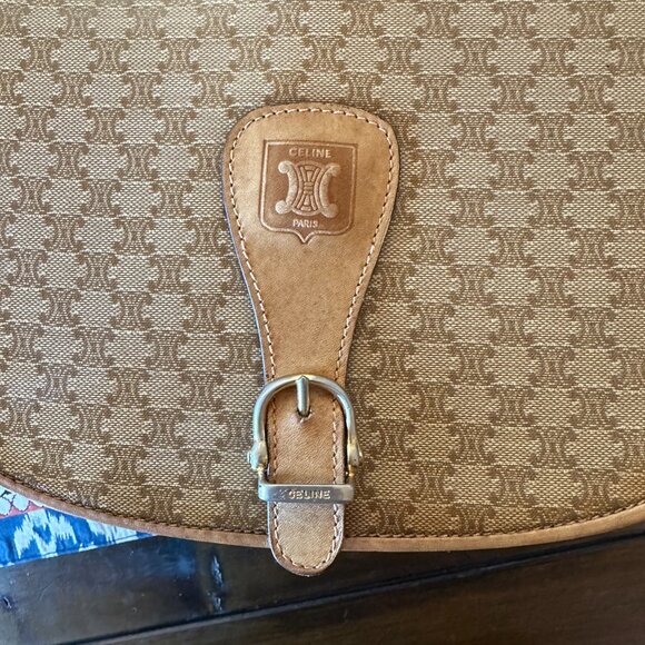 Celine Paris Light Macadam Accordion Crossbody Purse, Vintage - Picture 10 of 15